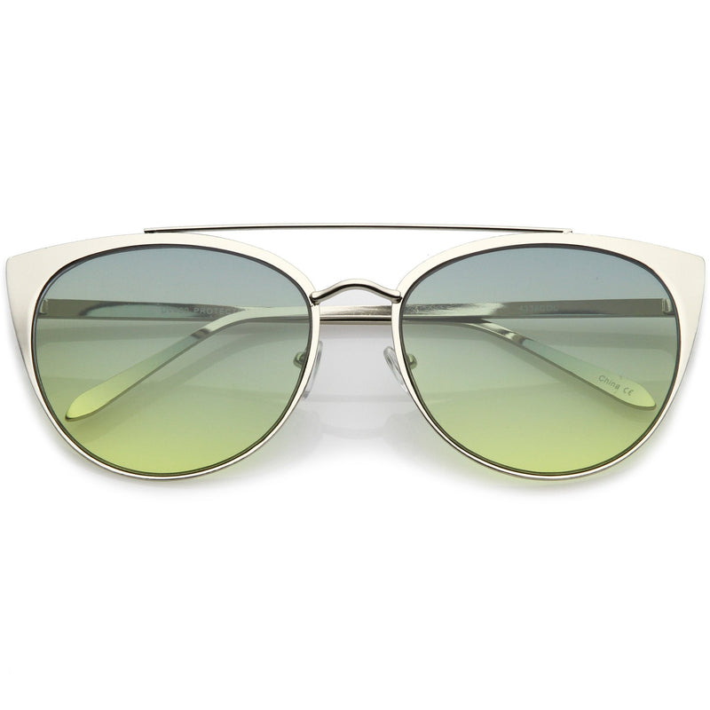 Women's Oversize Laser Cut Cat Eye Sunglasses C207