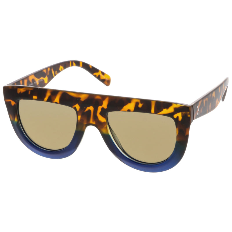 Tortoise Blue Gold Mirror