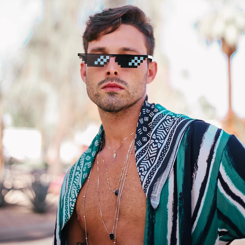 Novelty Thug Life Meme Deal With It Cartoon 8 Bit Sunglasses C635