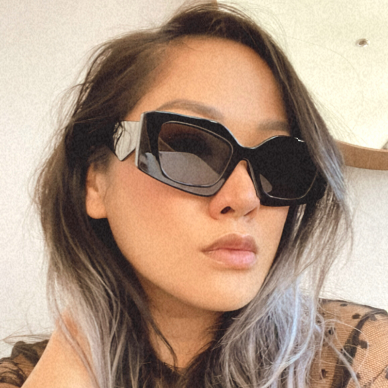 Medium Glam Chic Retro Chunky Square Sunglasses D314