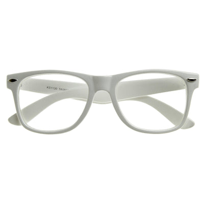 Retro Colorize Frame Clear Lens Horned Rim Glasses 2951