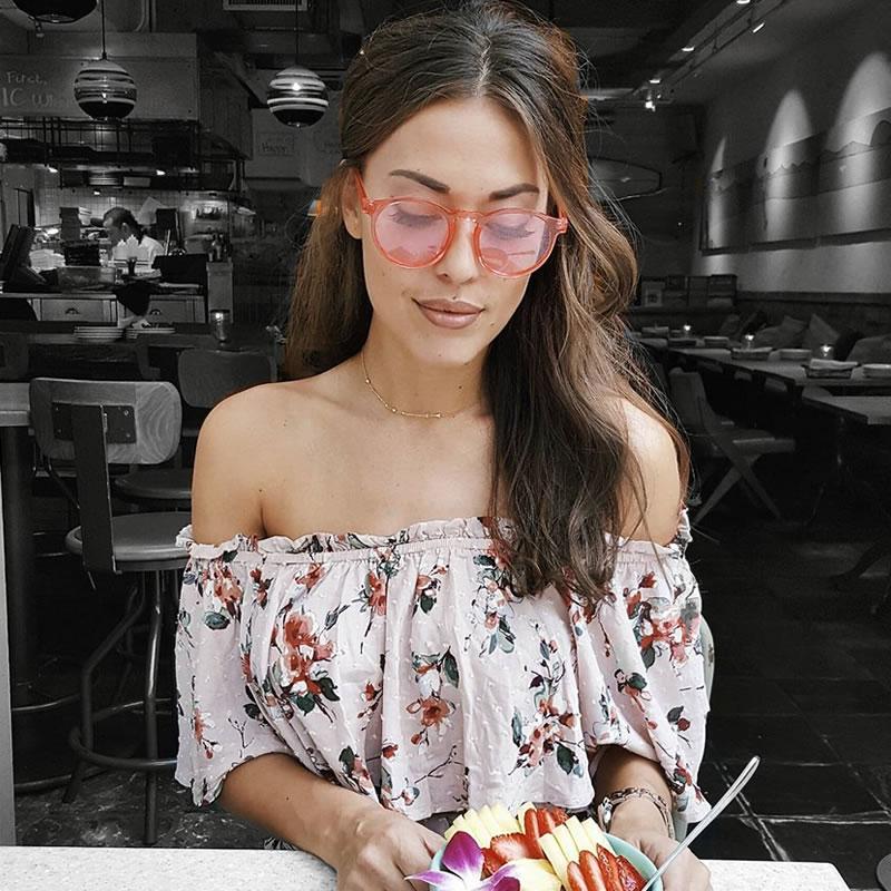 Round Festival Party Translucent Color Tone Tinted Lens Sunglasses C374