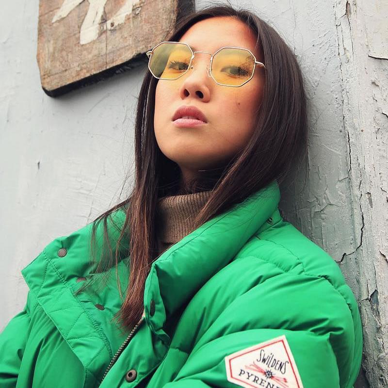 Premium Retro Small Octagon Color Tone Lens Sunglasses C493