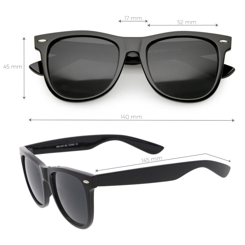 Large Retro Classic Horned Rim Retro Sunglasses C765