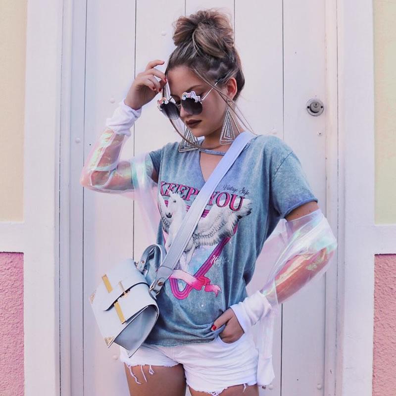 Round Unicorn Indie Festival Gradient Lens Sunglasses C430