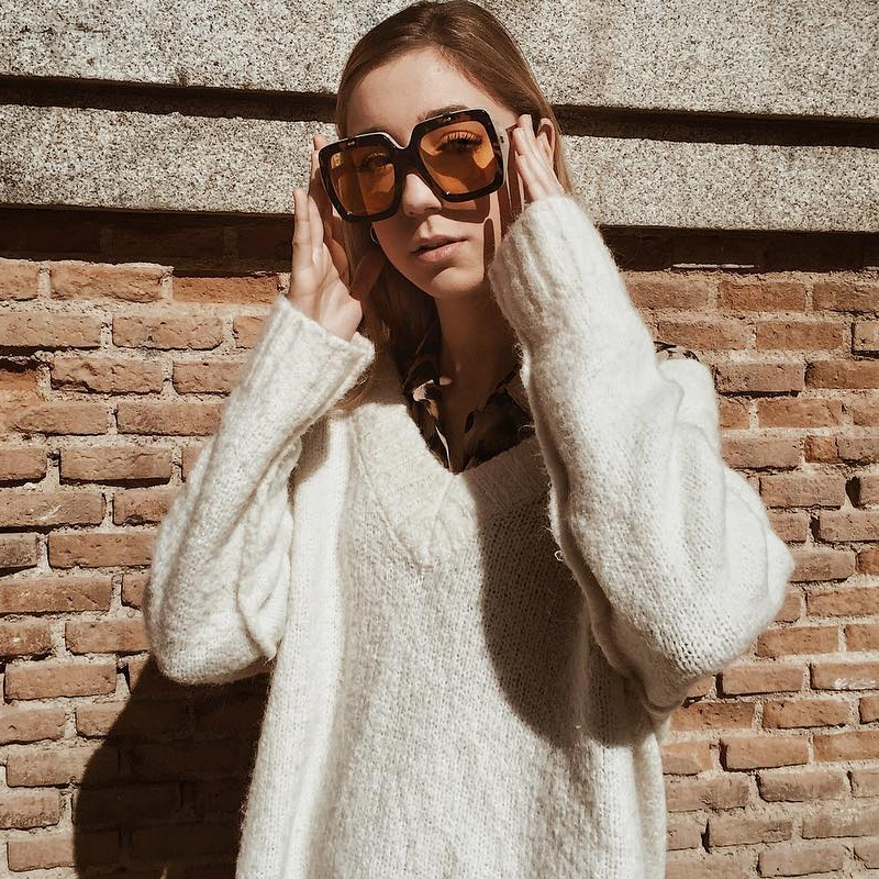 Retro European Oversize Flip Up Square Sunglasses C713