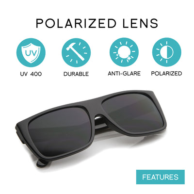 Gafas de sol cuadradas de aviador con parte superior plana retro para hombre 8685