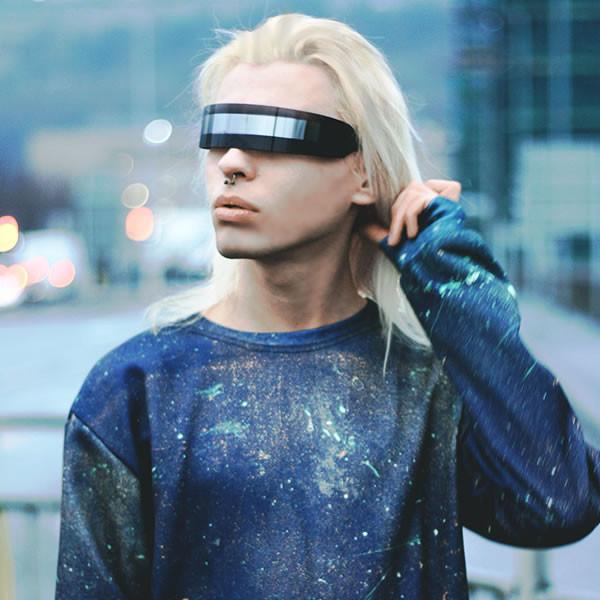 Futuristic Retro Daft Punk Monoblock Shield Sunglasses 9111