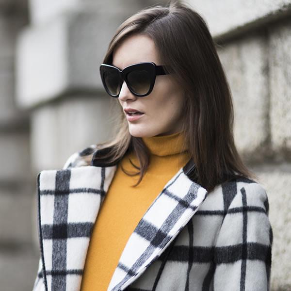 Designer Fashion Oversize Cat Eye Sunglasses 8300