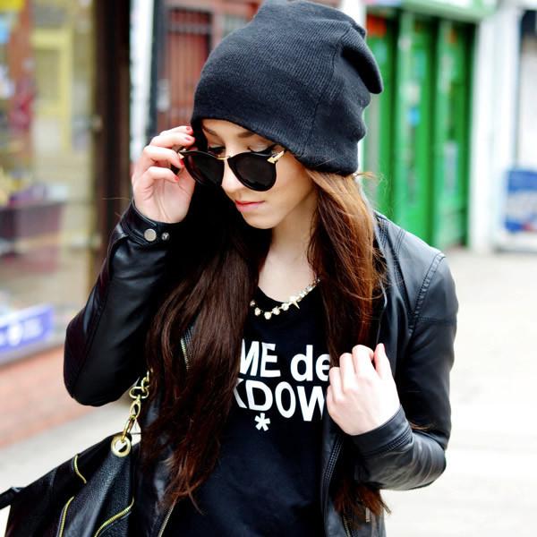 Vintage Artful European Fashion Horned Rim Sunglasses 8600