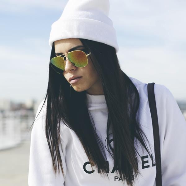 Zerouv Full Gold Frame Flash Color Mirrored Lens Sunglasses 1486