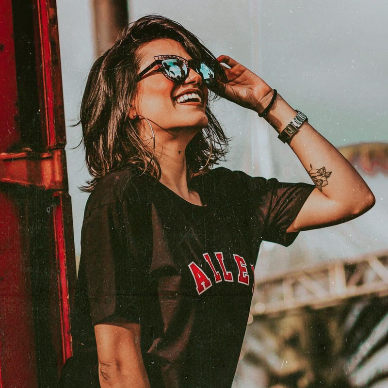 Modern Laser Mesh Cut Mirrored Lens Cat Eye Sunglasses A150