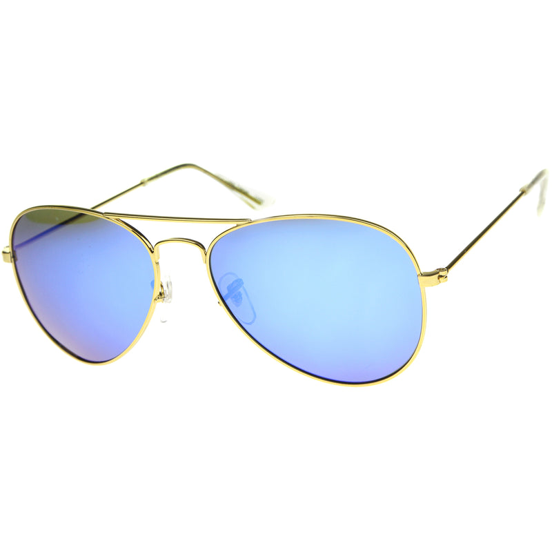 Classic Metal Mirrored Coated lens Aviator Sunglasses C774