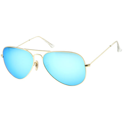 Gafas de sol de aviador de metal mate de diseño premium extragrandes de 61 mm A805