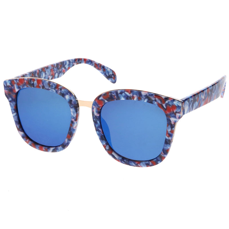 Blue Red Gold Blue Mirror