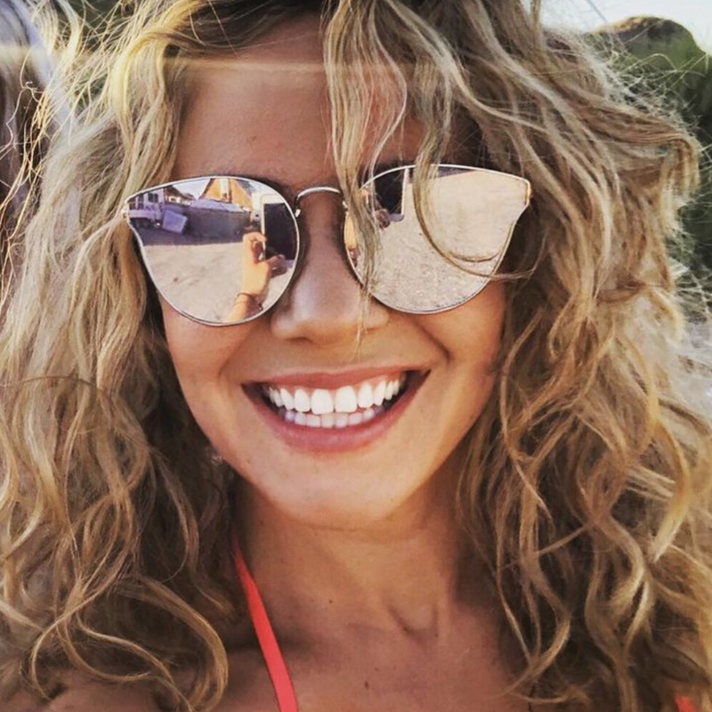 Women's Premium Mirrored Flat Lens Cat Eye Sunglasses C362