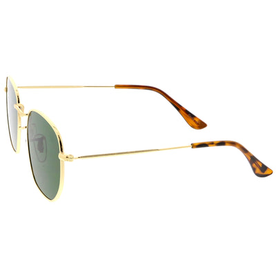 Gafas de sol elegantes con montura hexagonal geométrica moderna retro C455
