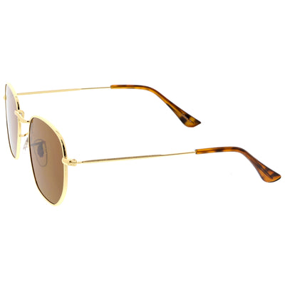 Gafas de sol elegantes con montura hexagonal geométrica moderna retro C455