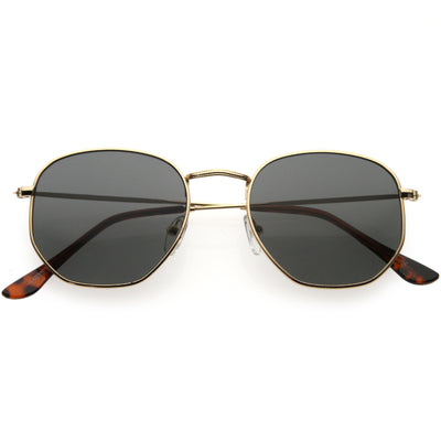 Gafas de sol elegantes con montura hexagonal geométrica moderna retro C455