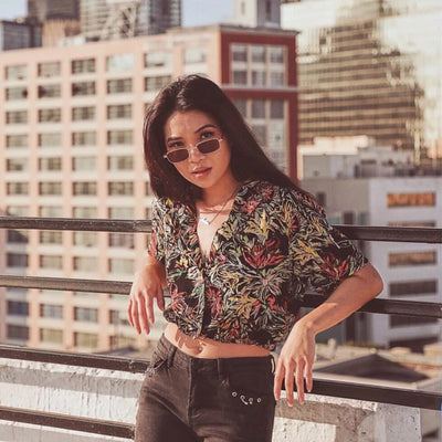 Gafas de sol elegantes con montura hexagonal geométrica moderna retro C455