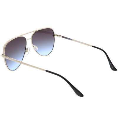 Premium Metal Flat Color Tone Lens Aviator Sunglasses 60mm C466