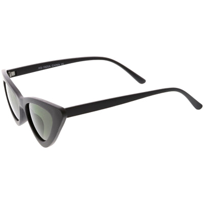 Women's Narrow 1990's Retro Flat Lens Cat Eye Sunglasses C523