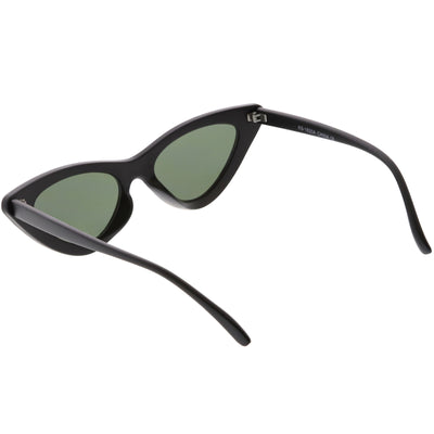 Women's Narrow 1990's Retro Flat Lens Cat Eye Sunglasses C523