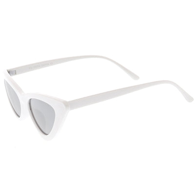 Women's Narrow 1990's Retro Flat Lens Cat Eye Sunglasses C523