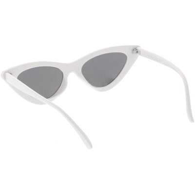 Women's Narrow 1990's Retro Flat Lens Cat Eye Sunglasses C523