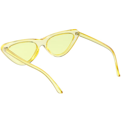 Women's Colorful Retro Indie Festival Thin Cat Eye Sunglasses C560