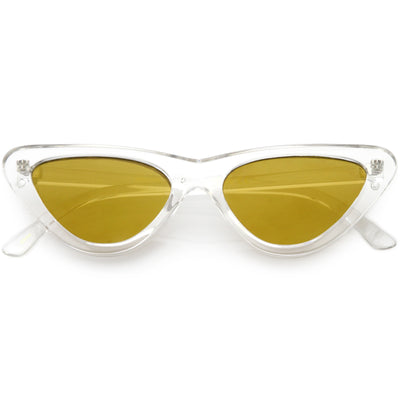 Women's Colorful Retro Indie Festival Thin Cat Eye Sunglasses C560