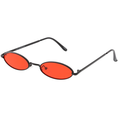 Gafas de sol ovaladas de metal en tono de color retro pequeñas de los años 90 C595