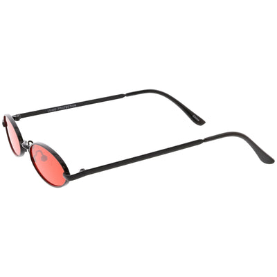 Gafas de sol ovaladas de metal en tono de color retro pequeñas de los años 90 C595