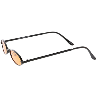 Gafas de sol ovaladas de metal en tono de color retro pequeñas de los años 90 C595