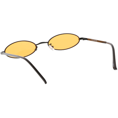 Gafas de sol ovaladas de metal en tono de color retro pequeñas de los años 90 C595