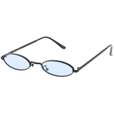 Gafas de sol ovaladas de metal en tono de color retro pequeñas de los años 90 C595