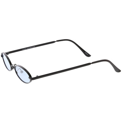 Gafas de sol ovaladas de metal en tono de color retro pequeñas de los años 90 C595