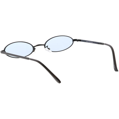 Gafas de sol ovaladas de metal en tono de color retro pequeñas de los años 90 C595