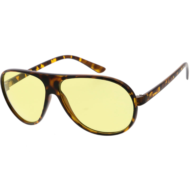 1980's Retro Oversize Blue Light Filtering Lens Aviator Sunglasses C699