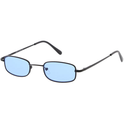 Gafas de sol retro de metal en tono de color rectangular pequeño de los años 90 C708