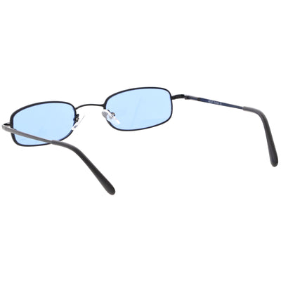 Gafas de sol retro de metal en tono de color rectangular pequeño de los años 90 C708