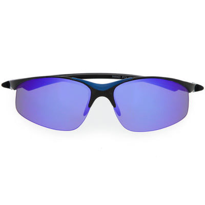 Gafas de sol envolventes deportivas activas y ligeras de medio marco para hombre C788