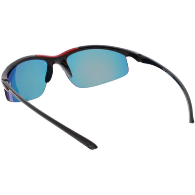 Gafas de sol envolventes deportivas activas y ligeras de medio marco para hombre C788