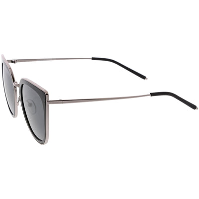 Women's Oversize Polarized Cat Eye Metal Frame Sunglasses C822