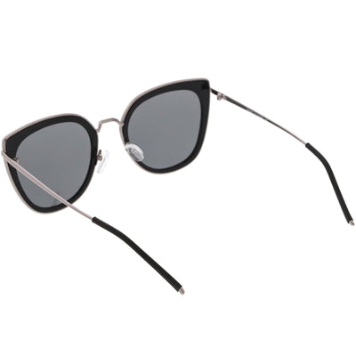 Women's Oversize Polarized Cat Eye Metal Frame Sunglasses C822