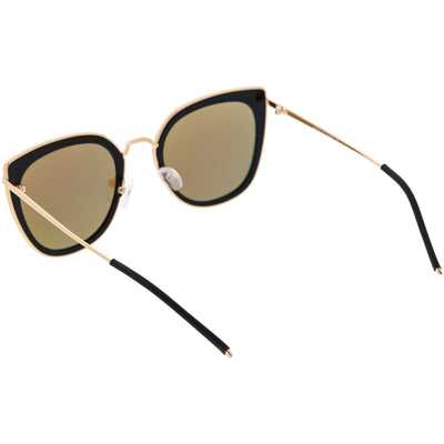 Women's Oversize Polarized Cat Eye Metal Frame Sunglasses C822