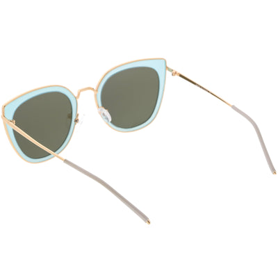 Women's Oversize Polarized Cat Eye Metal Frame Sunglasses C822