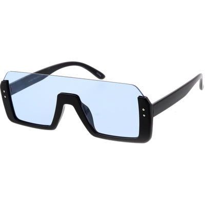 Retro Color Tone Mono Lens Shield In Color Lens Sunglasses C954
