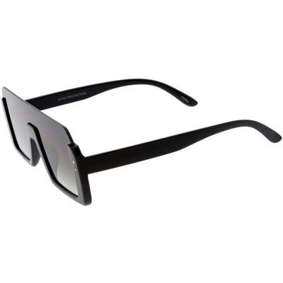 Retro Color Tone Mono Lens Shield In Color Lens Sunglasses C954
