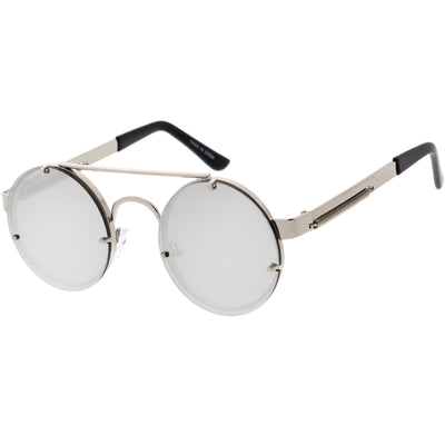 Retro Modern Steampunk Round Spring Temple Sunglasses C957